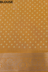 Mustard Soft Twill Saree With Unstitched Blouse