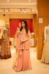 Gajari Georgette Readymade Sharara Set with Net Dupatta