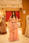 Gajari Georgette Readymade Sharara Set with Net Dupatta