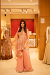 Gajari Georgette Readymade Sharara Set with Net Dupatta