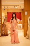 Gajari Georgette Readymade Sharara Set with Net Dupatta