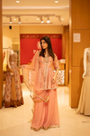 Gajari Georgette Readymade Sharara Set with Net Dupatta