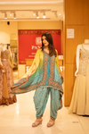 Pista Crepe Readymade Suit With Dhoti Style Pant