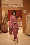 Rani Crepe Readymade Suit With Dhoti Style Pant