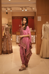 Rani Crepe Readymade Suit With Dhoti Style Pant