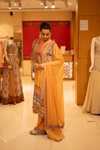 Mustard Crepe Readymade Suit And Palazzo with Crepe dupatta