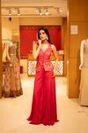 Red Dola Readymade Sharara Set With Dupatta