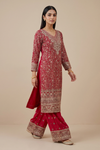 Rani Georgette Readymade Suit Set With Georgette Dupatta