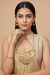 Tussar Timely Beauty Organza Readymade Sharara Set With Organza Dupatta