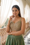 Timelessly Yours Mint Green Organza Readymade Sharara Set With Net Dupatta