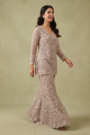 Stunningly Unique Onion Net Readymade Sharara Set With Net Dupatta