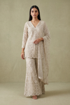 Timely Beauty Tussar Net Readymade Sharara Set With Net Dupatta