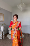Mustard Silk Saree With Unstitched Blouse