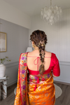 Mustard Silk Saree With Unstitched Blouse