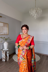 Mustard Silk Saree With Unstitched Blouse
