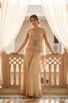Tussar Net Readymade Suit And Sharara with Organza Dupatta