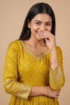Soft Heritage Pista Shimmer Readymade Suit Set With Georgette Dupatta