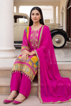Raw elegance Mustard Rani Crepe Readymade Suit And Plazzo with Cotton Dupatta