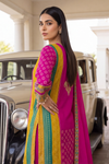 Raw elegance Mustard Rani Crepe Readymade Suit And Plazzo with Cotton Dupatta