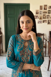 Effortless Glamour Rama Crepe Readymade Sharara Set With Crepe Dupatta