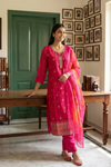 Timeless Elegance Rani Chinon Readymade Suit With Chinon Dupatta