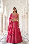 Timeless Elegance Rani Dola Lehenga Set And Net Dupatta With Readymade Blouse