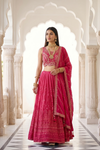 Timeless Elegance Rani Dola Lehenga Set And Net Dupatta With Readymade Blouse