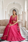 Timeless Elegance Rani Dola Lehenga Set And Net Dupatta With Readymade Blouse