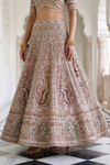 Timeless Beauty Tussar Net Lehenga Set And Net Dupatta With Readymade Blouse