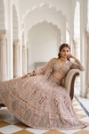 Timeless Beauty Tussar Net Lehenga Set And Net Dupatta With Readymade Blouse
