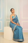 Statement Look Peacock Banarasi Silk Saree With Unstitched Blouse