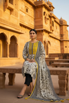 Timeless Beauty Tussar Cotton Readymade Suit Set And Pant With Crepe Dupatta