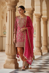 Rani Orange Georgette Readymade Suit & Palazzo Pant With georgette Dupatta
