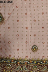 Maroon Net Embroidered Saree With Unstitched Blouse