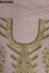 Tussar Gajari Net Embroidered Saree With Unstitched Blouse
