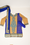 Royal Blue Georgette Semi Stitched Suit Salwar With Dupatta