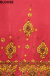 Gajari Georgette Embroidered Saree With Unstitched Blouse