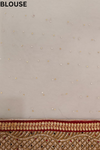 White Net Embroidered Saree With Unstitched Blouse