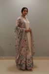 Tussar Georgette Floor Length Readymade Suit With Organza Dupatta