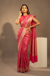 Timeless Elegance Rani Banarasi Silk Saree With Unstitched Blouse