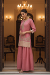 Gajari Organza Readymade Sharara Set With Organza Dupatta