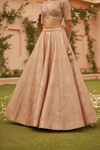 Gajari Net Lehenga Set And Net Dupatta With Readymade Blouse