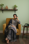 Tussar Crepe Readymade Sharara Set With Crepe Dupatta