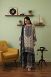 Tussar Crepe Readymade Sharara Set With Crepe Dupatta