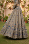 Tussar Net Lehenga Set And Net Dupatta With Readymade Blouse