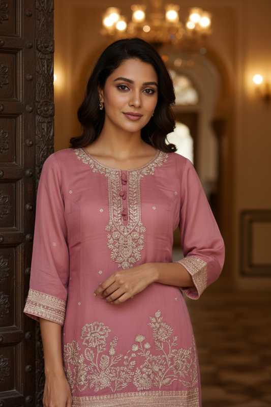 Gajari Organza Readymade Sharara Set With Organza Dupatta