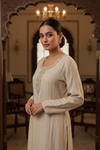 Tussar Dola Readymade Suit And Palazzo Pant With Organza Dupatta