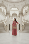 Gajari Organza Readymade Sharara Set With Organza Dupatta