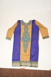 Royal Blue Georgette Semi Stitched Suit Salwar With Dupatta