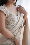 Tussar Organza Embroidered Saree With Readymade Blouse (Ft. Arti Chauhan)